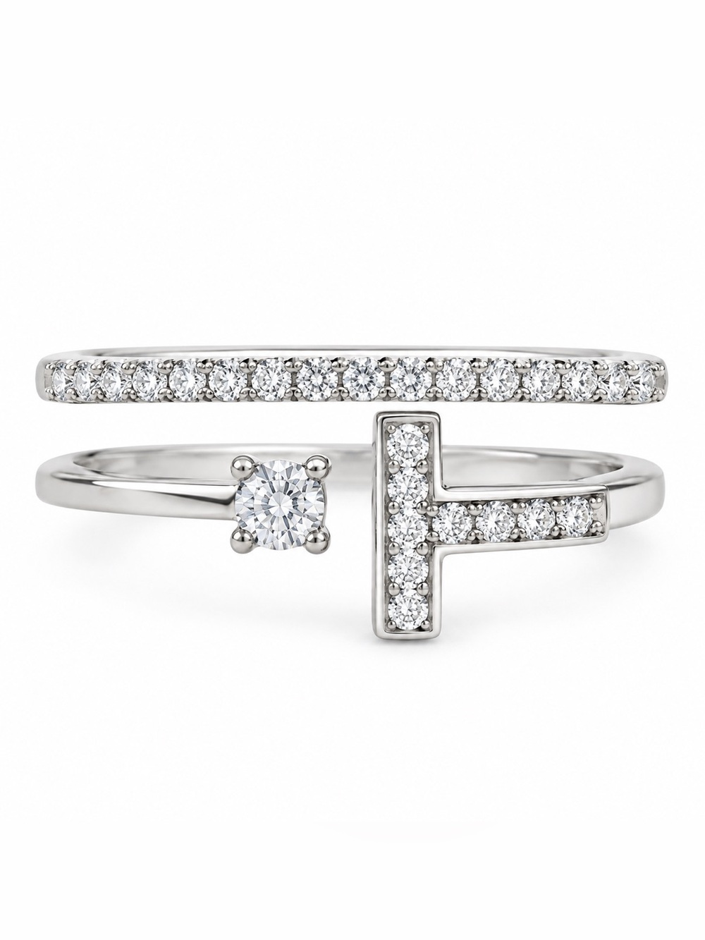 Designer Moissanite Diamond 925 Sterling Silver Ring size 6